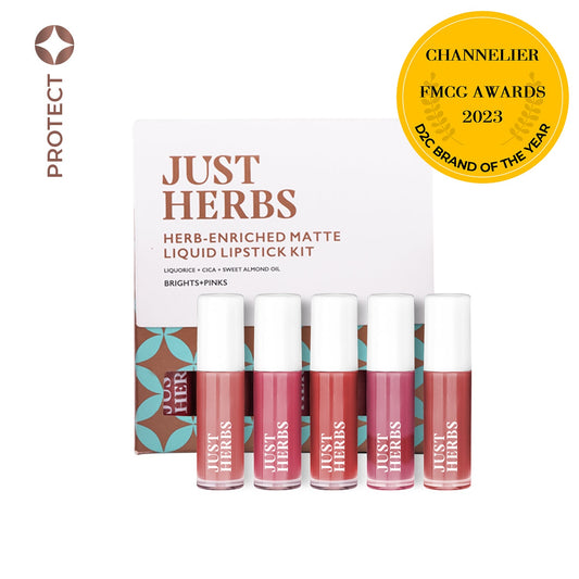 Herb Enriched Matte Liquid Lipstick Kit (Set of 5)