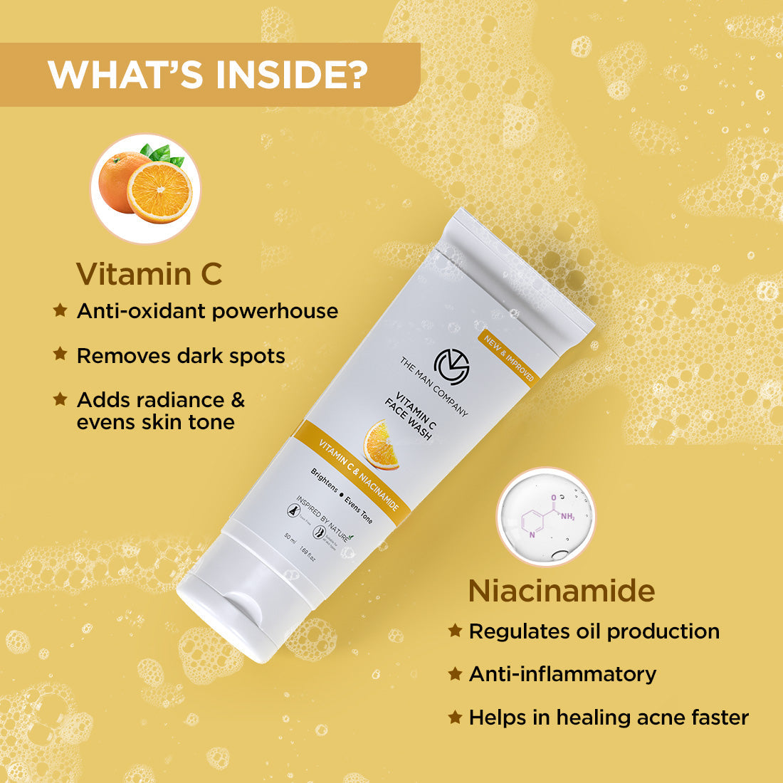 Vitamin C Face Wash | Vitamin C & Niacinamide (50ml)