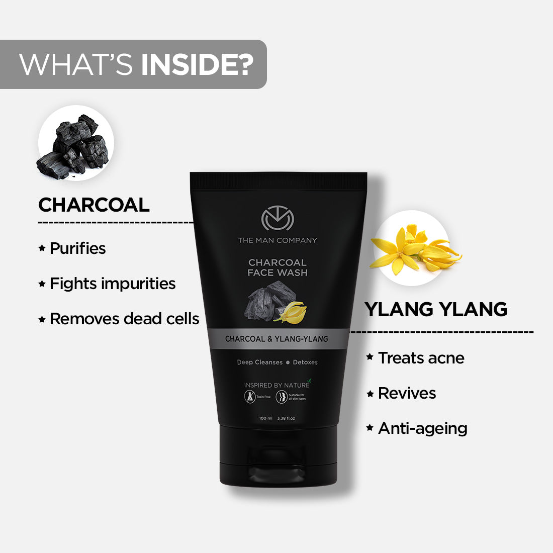 Charcoal Face Wash | Charcoal & Ylang Ylang