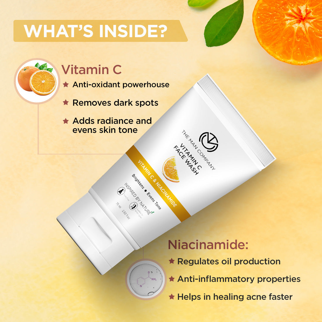 Vitamin C Face Wash | Vitamin C & Niacinamide (75ml)
