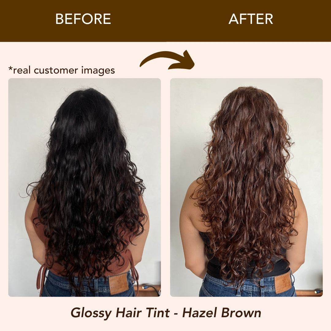Hazel Brown Glossy Hair Tint with Anti Fade Brown Conditioner