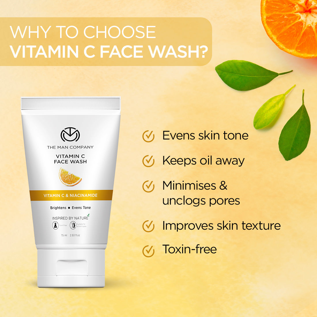 Vitamin C Face Wash | Vitamin C & Niacinamide (75ml)
