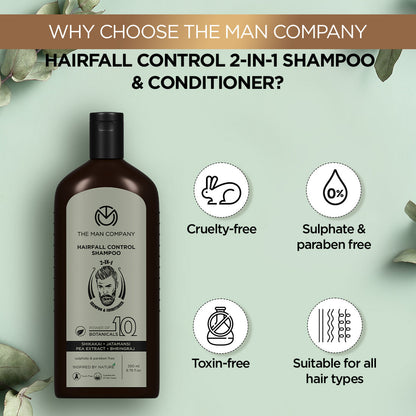 Hairfall Control 2-in-1 Shampoo & Conditioner | Power Of 10 Botanicals