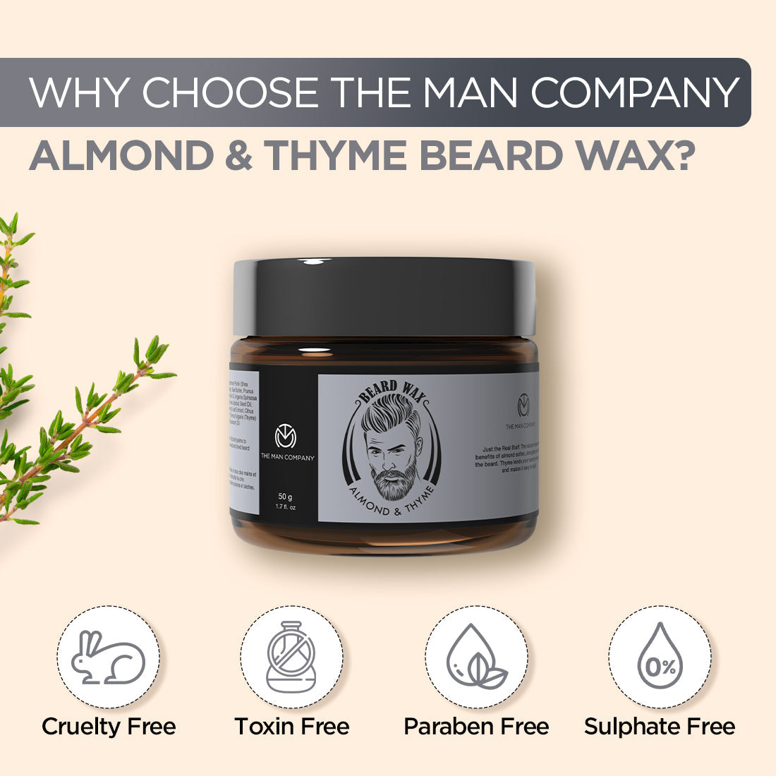 Beard Wax | Almond & Thyme