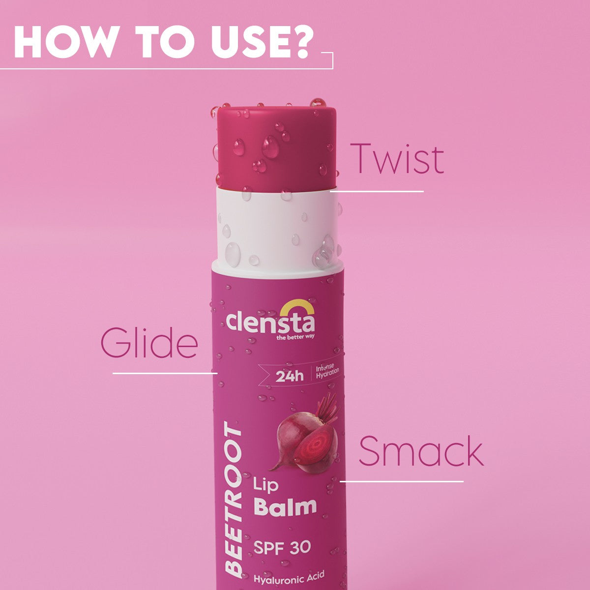 Beetroot Lip Balm | Beetroot and Hyaluronic Acid for Hydrated & Smooth Lips