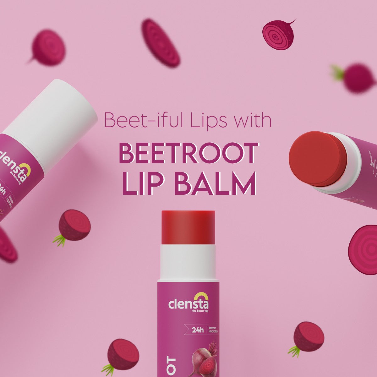 Beetroot Lip Balm | Beetroot and Hyaluronic Acid for Hydrated & Smooth Lips