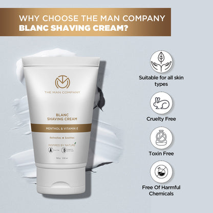 Blanc Shaving Cream | Menthol & Vitamin E (100g)