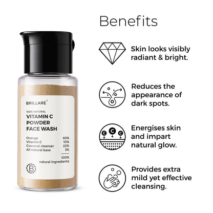 Vitamin C Powder Face Wash For Bright, Glowing Skin