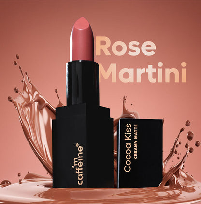 Cocoa Kiss Creamy Matte Nude Lipstick - Rose Martini