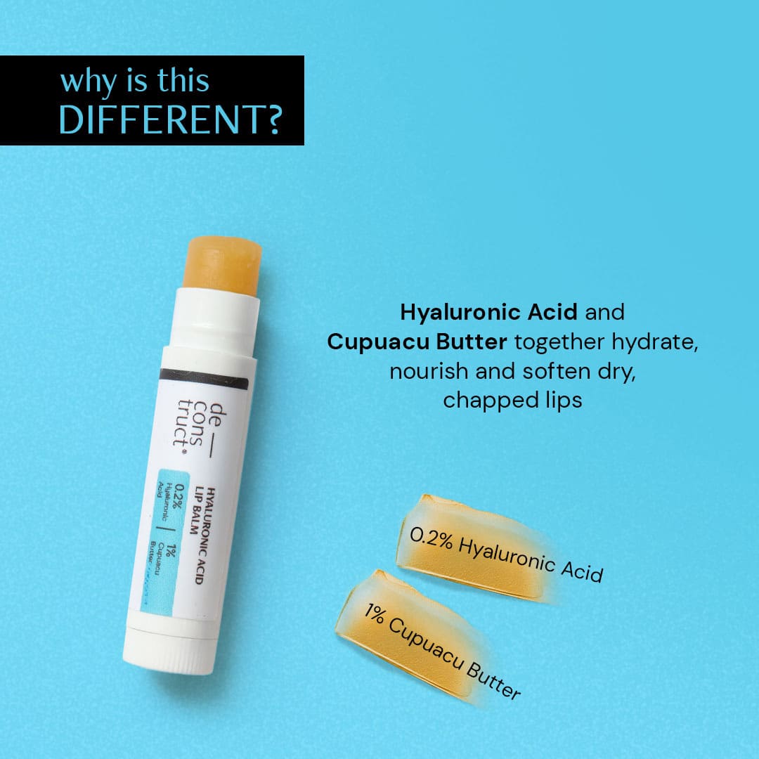 Hyaluronic Acid Lip Balm - 0.2% Hyaluronic Acid + 1% Cupuacu Butter |  Overnight Lip Balm