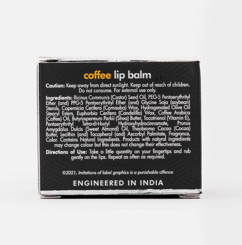 Coffee Lip Balm | 100% Vegan | 12g