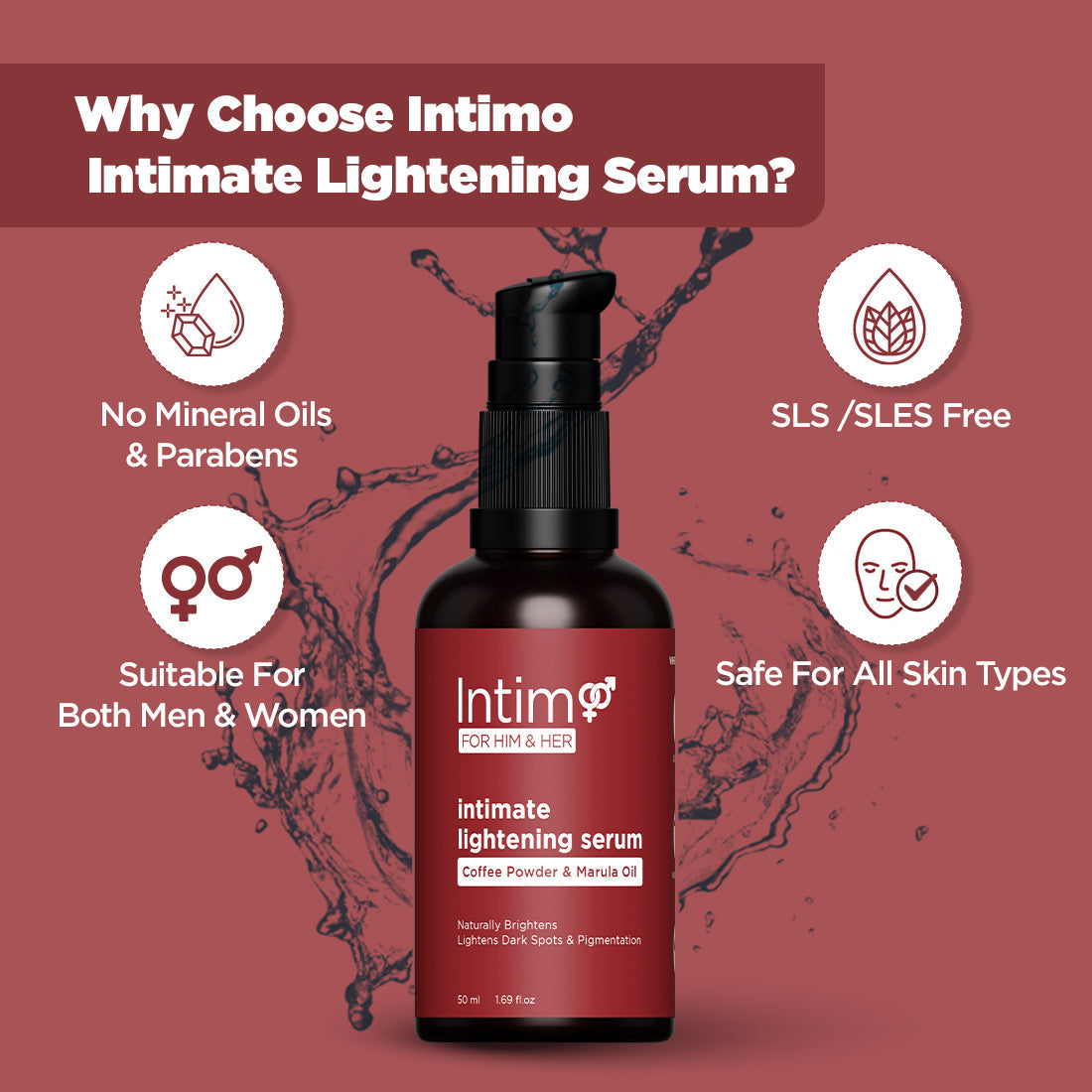 Intimo Intimate Lightening Serum for Him & Her | Coffee Powder & Marula Oil