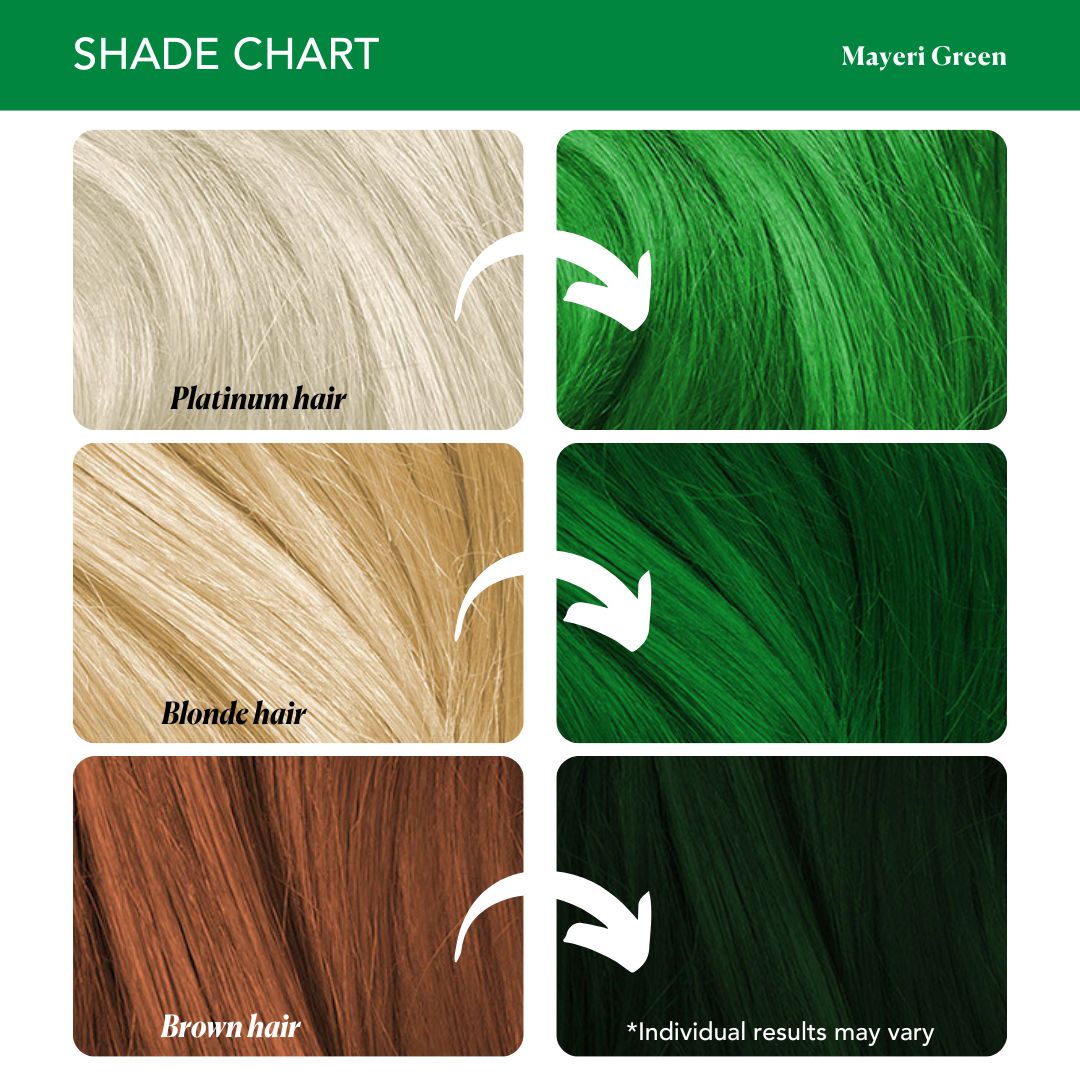 Mayeri Green Semi-Permanent Hair Color