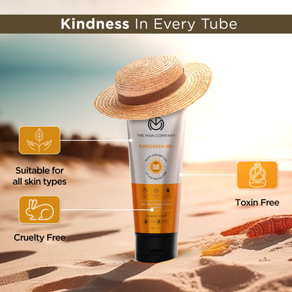 Sunscreen Gel SPF 50 PA+++ | Non-Comedogenic | Oil-Free | Non-Sticky | No white cast | Gel based formula