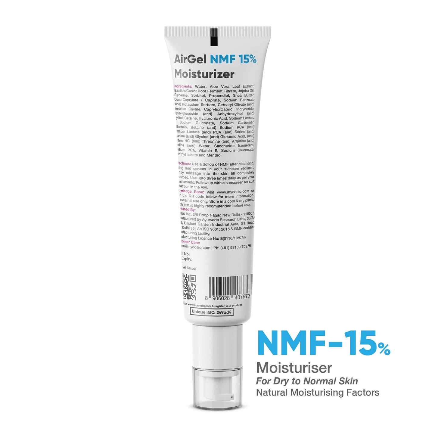 AirGel NMF-15% Moisturiser for Dry Skin, 100ml