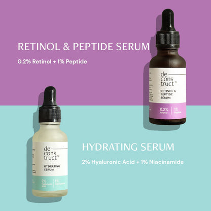 Anti-Aging Duo - Retinol & Peptide Serum + Hydrating Serum