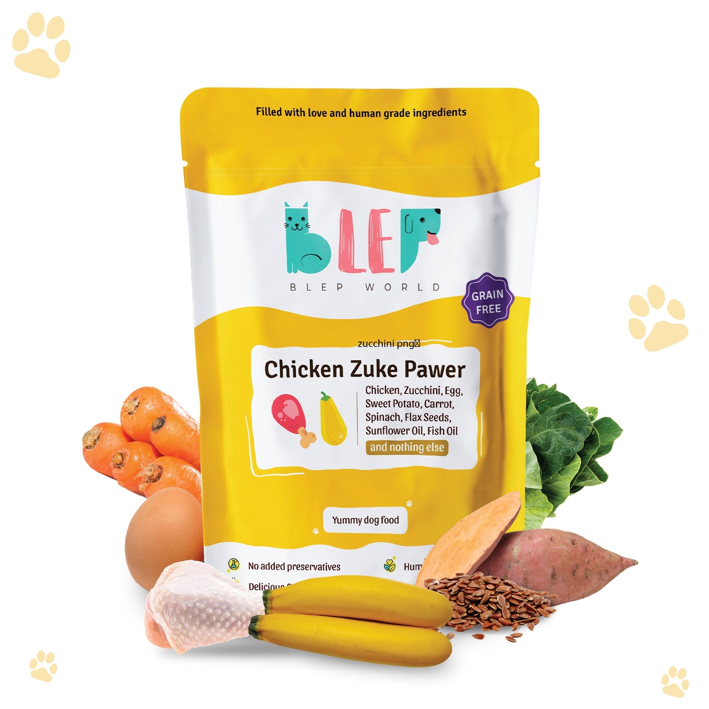 Chicken Zucchini Fresh Dog Food - No Preservatives