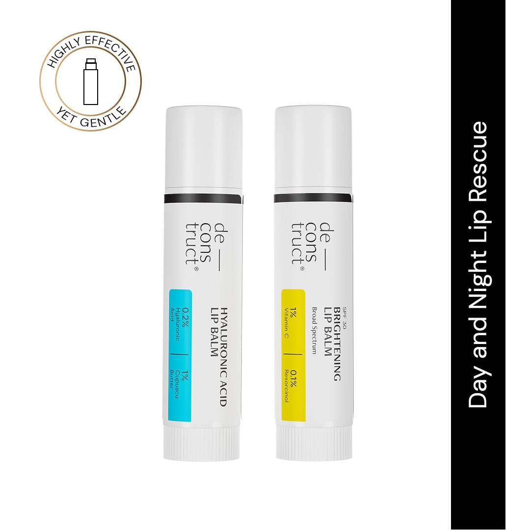Day & Night Lip Care Duo | Brightening Lip Balm + Hyaluronic Acid Lip Balm