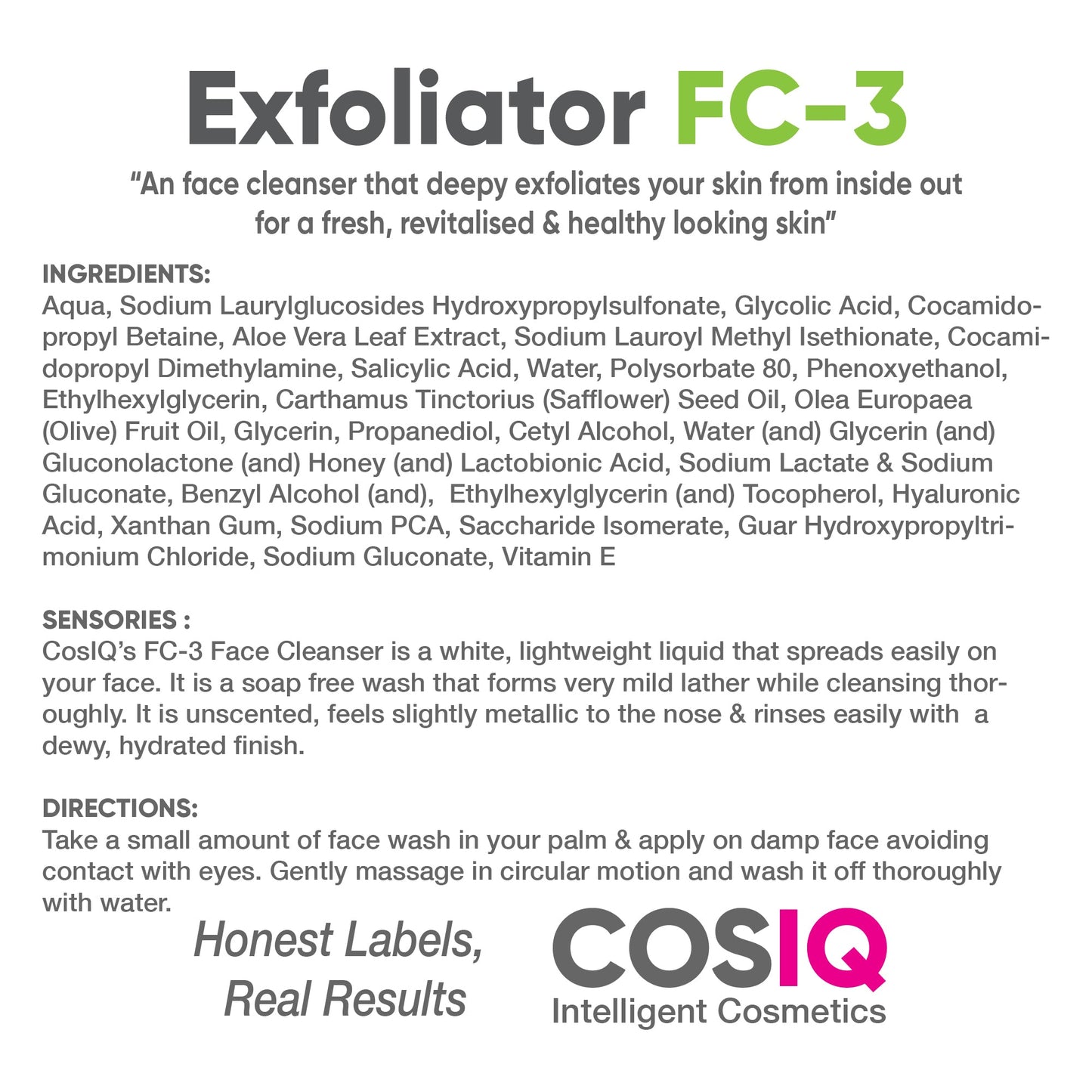 FC-3 Exfoliating Face Cleanser, 100ml