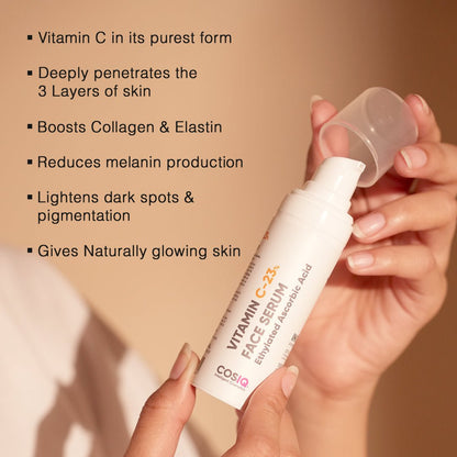 Glowing Skin with Vitamin C-23% Serum, 30ml: Advanced Molecular Skincare Technology