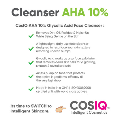 Glycolic Acid Face Cleanser AHA-10%, 100ml