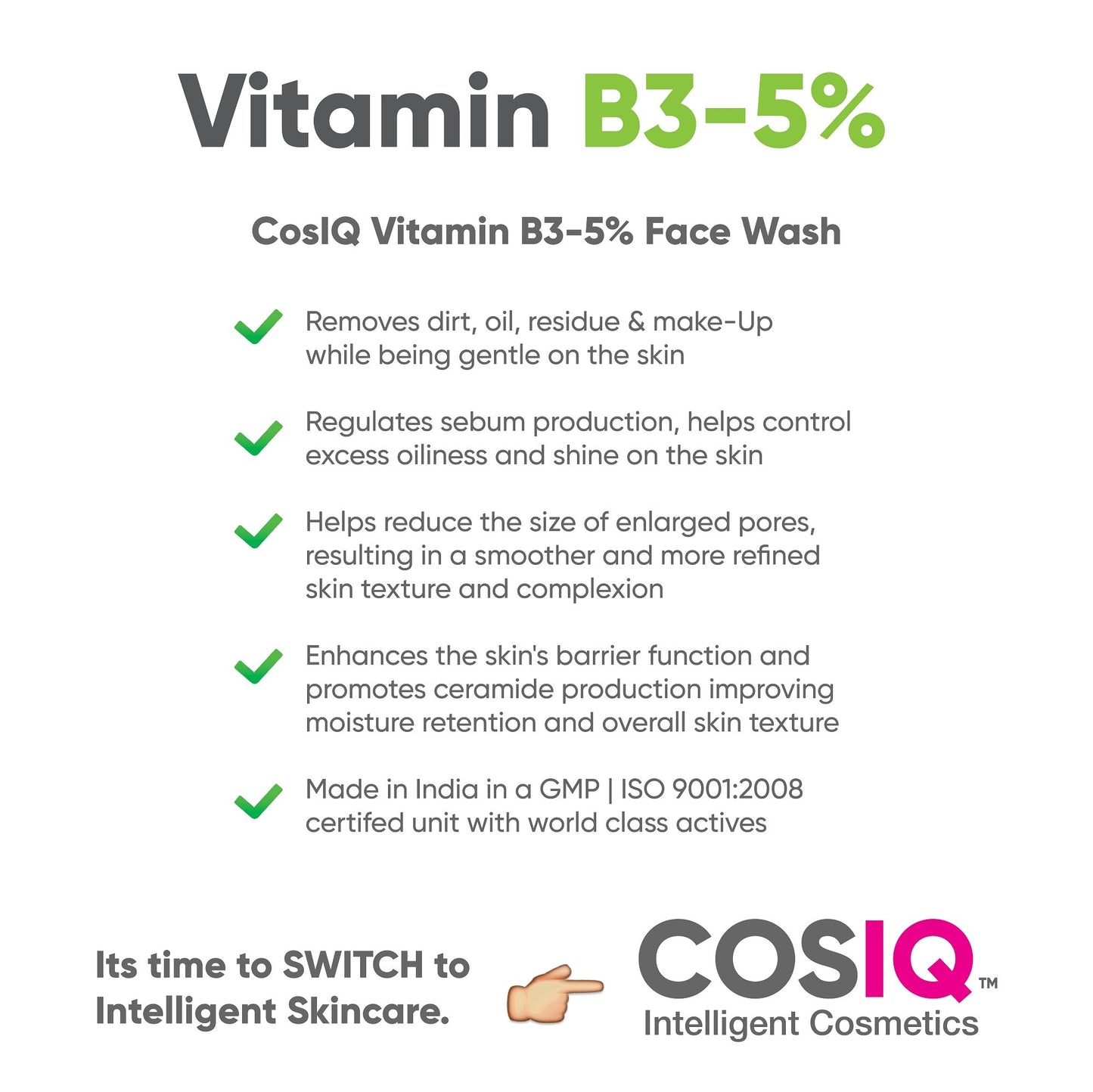 Vitamin B3-5% Niacinamide Face Wash for Smooth and Even Skin, 100 ml