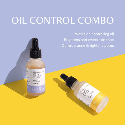 Oil Control Duo - Pore Control Serum + Brightening Serum