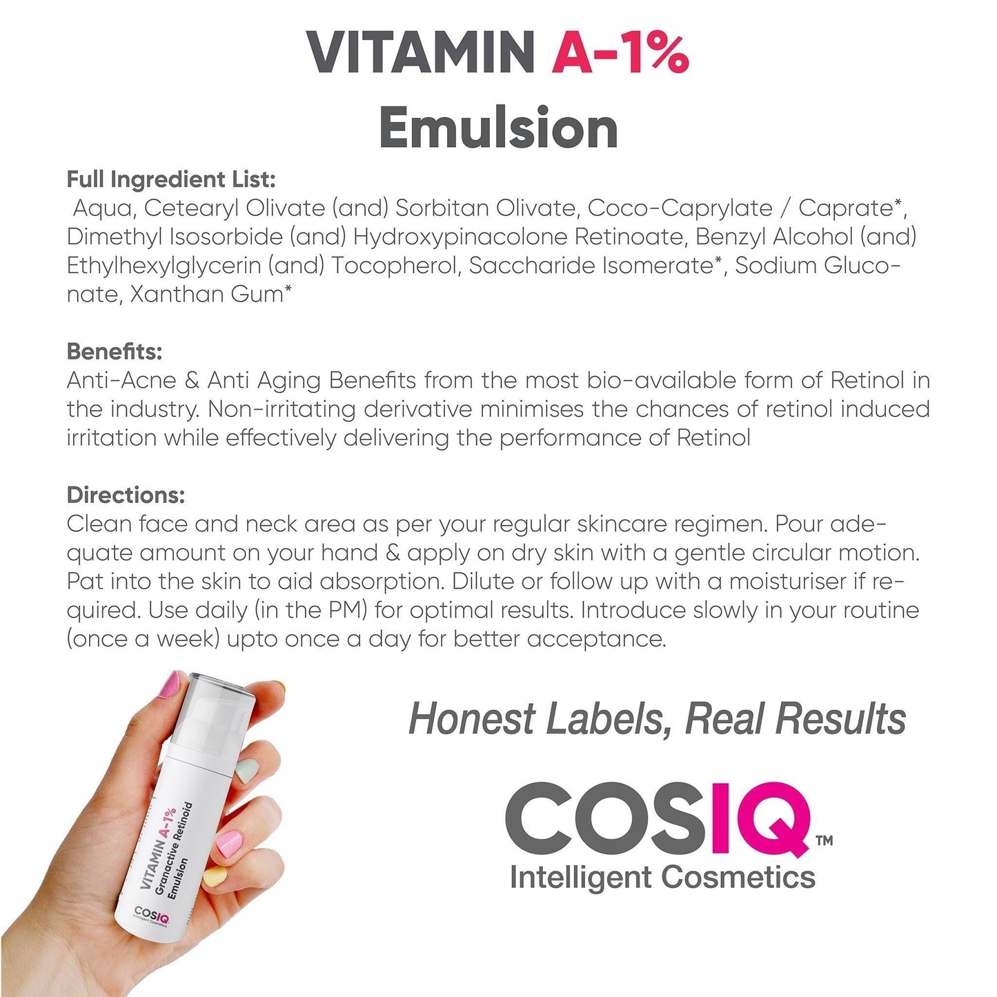 Vitamin A-1% Granactive Retinoid Emulsion, 30ml