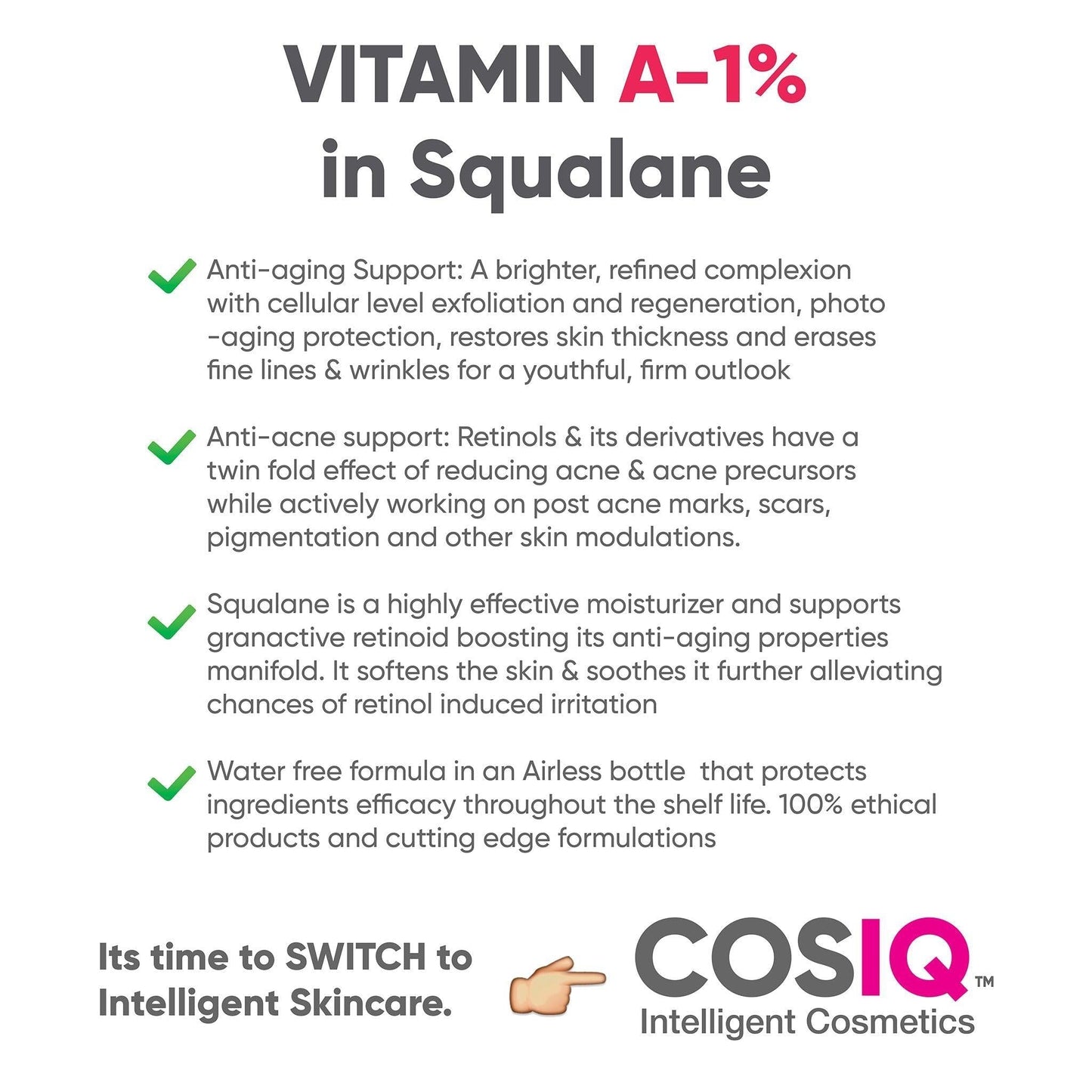 Vitamin A-1% Granactive Retinoid in Squalane, 30ml