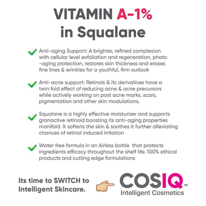 Vitamin A-1% Granactive Retinoid in Squalane, 30ml